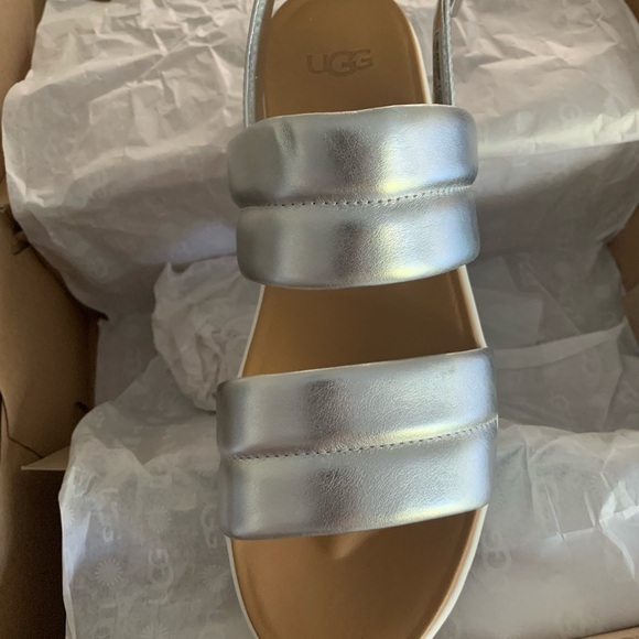 New UGG Zayne Metallic Slingback Sandal - Picture 6 of 13